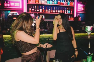 Girls dancing during Ladies Night at Indian lounge in Business Bay