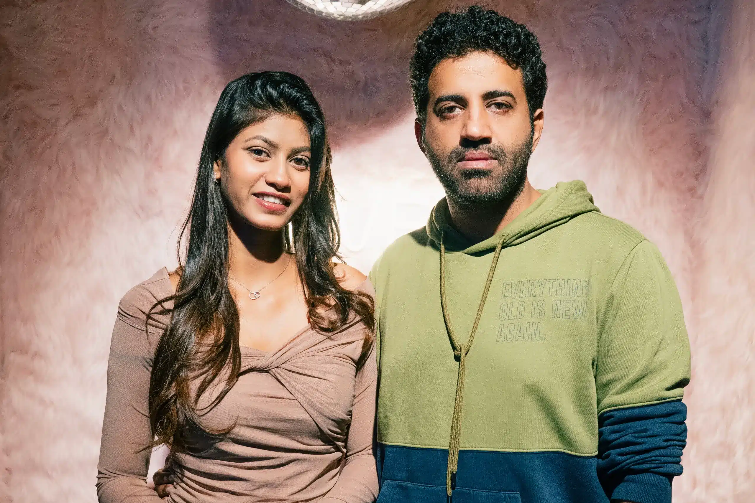 Couple sharing a quiet dinner moment together