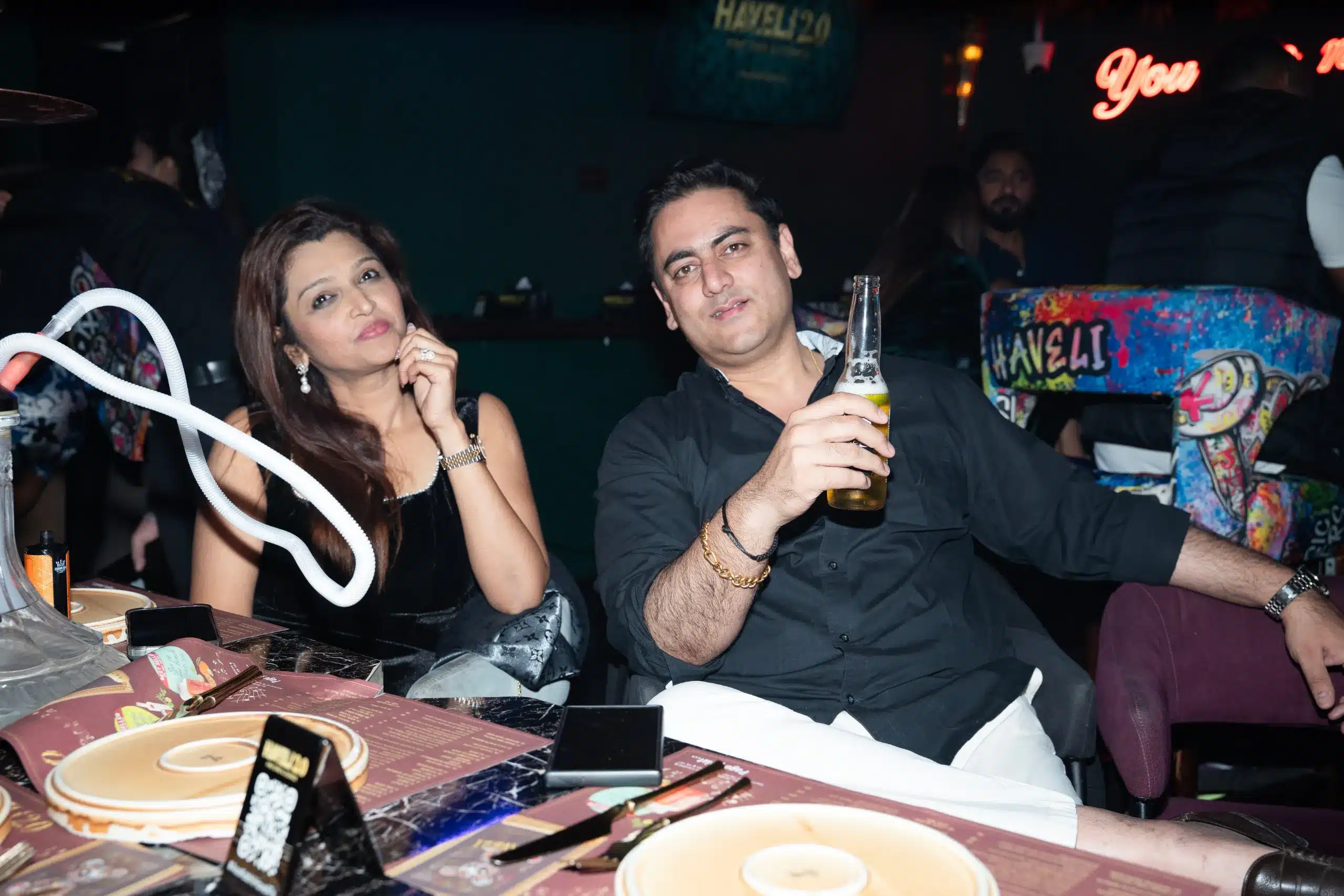 Group enjoying a fun and energetic night