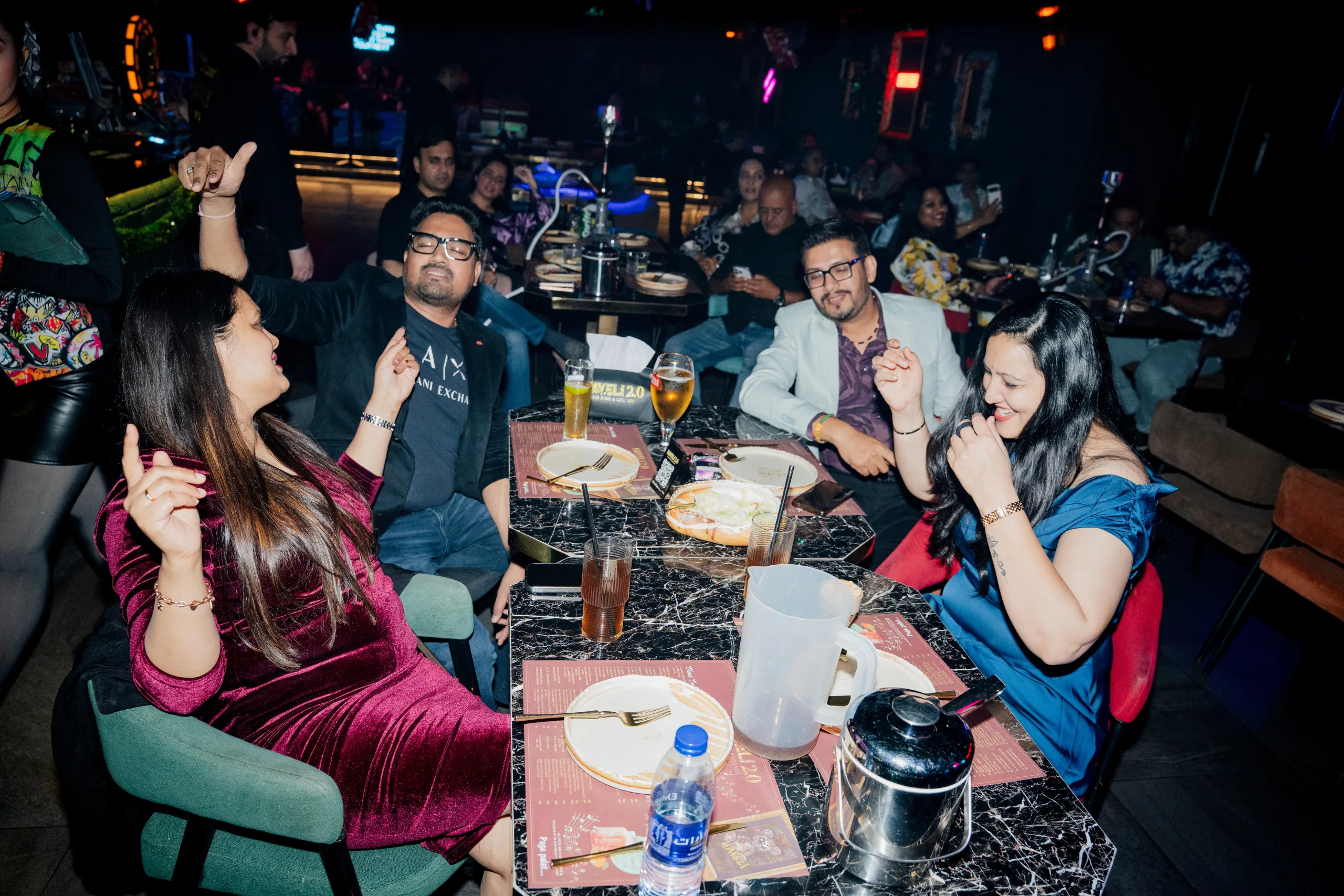 Couple enjoying a candlelight dinner at a restaurant in Dubai