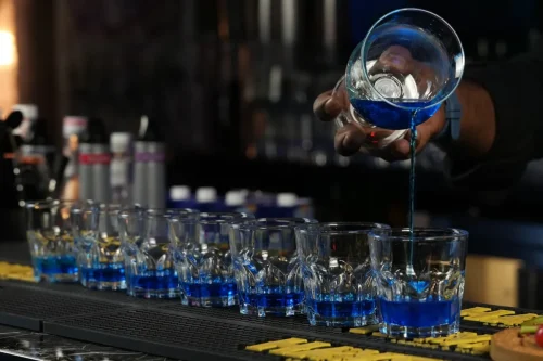 Evening drinks in Dubai restaurant